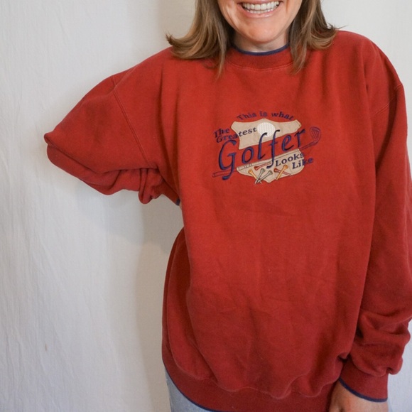 M&C Sport unisex xl worlds greatest golfer vintage crewneck sweatshirt - Picture 4 of 8